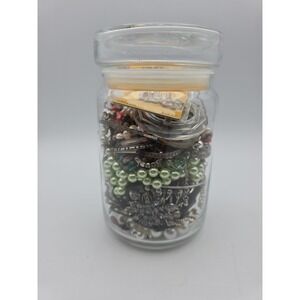Mystery Jewelry Jar Vintage To Now Treasure Hunt Retro Boho Rhinestone Wearable